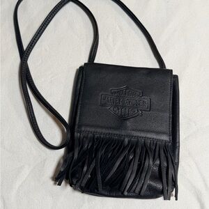 Harley-Davidson Black Leather Fringe Bag